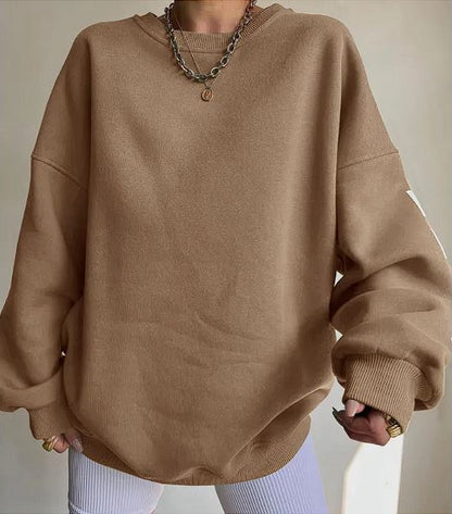 Women’s Loose Printed Sweatshirt Top – Cozy Casual Fit