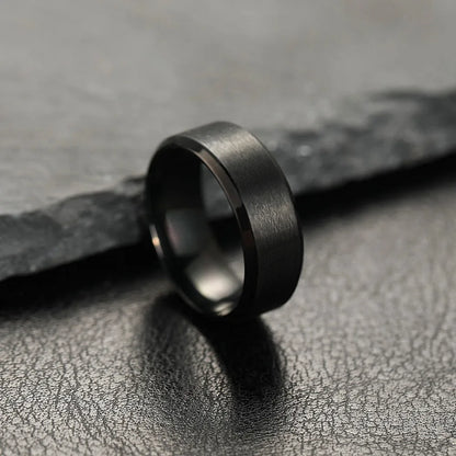 Stainless Steel Matte Band Ring for Men and Women