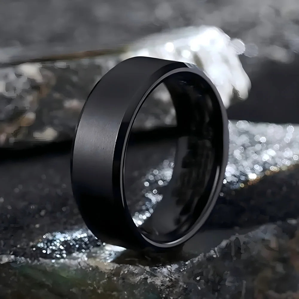 Stainless Steel Matte Band Ring for Men and Women