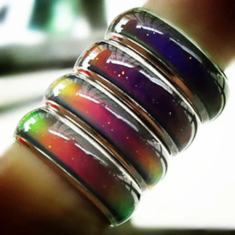 Stainless Steel Color-Changing Mood Ring for Couples