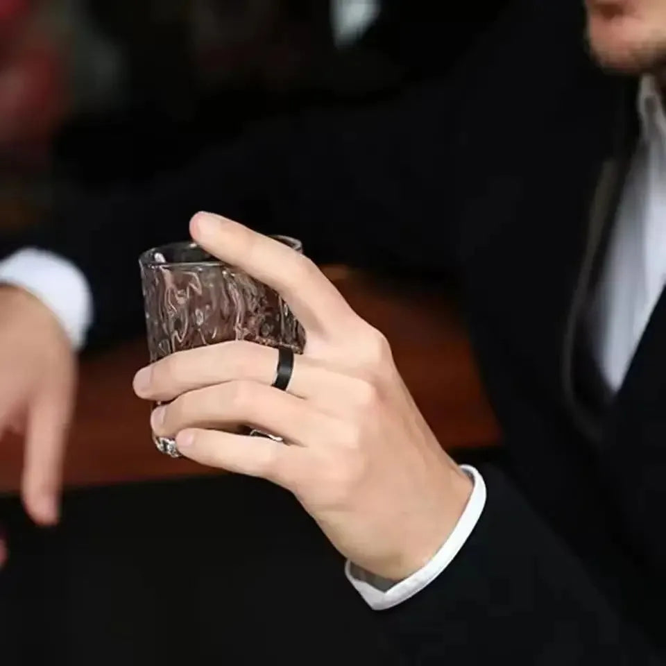Stainless Steel Matte Band Ring for Men and Women