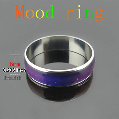 Stainless Steel Color-Changing Mood Ring for Couples