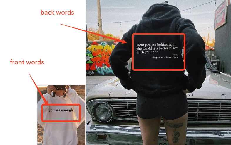 Dear Person Behind Me Letter Print Hoodie