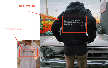 Dear Person Behind Me Letter Print Hoodie
